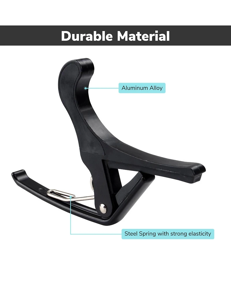 Yescom Clamp Key Trigger Capo For Acoustic Electric Classical Guitar Black