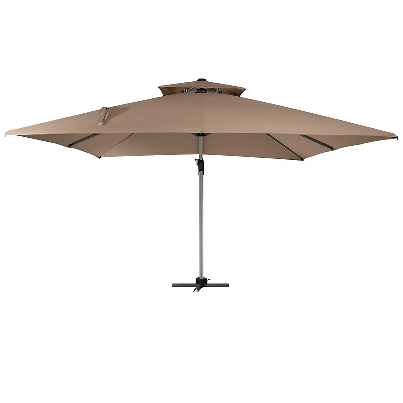 Casainc 11 Ft Square Double Top Patio Cantilever Umbrella