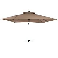 Casainc 11 Ft Square Double Top Patio Cantilever Umbrella