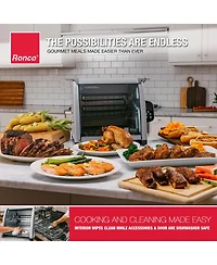 Ronco 6000 Platinum Series Rotisserie Oven, 3 Cooking Functions, Digital Display, Includes Rotisserie Spit and Multi-Purpose Basket