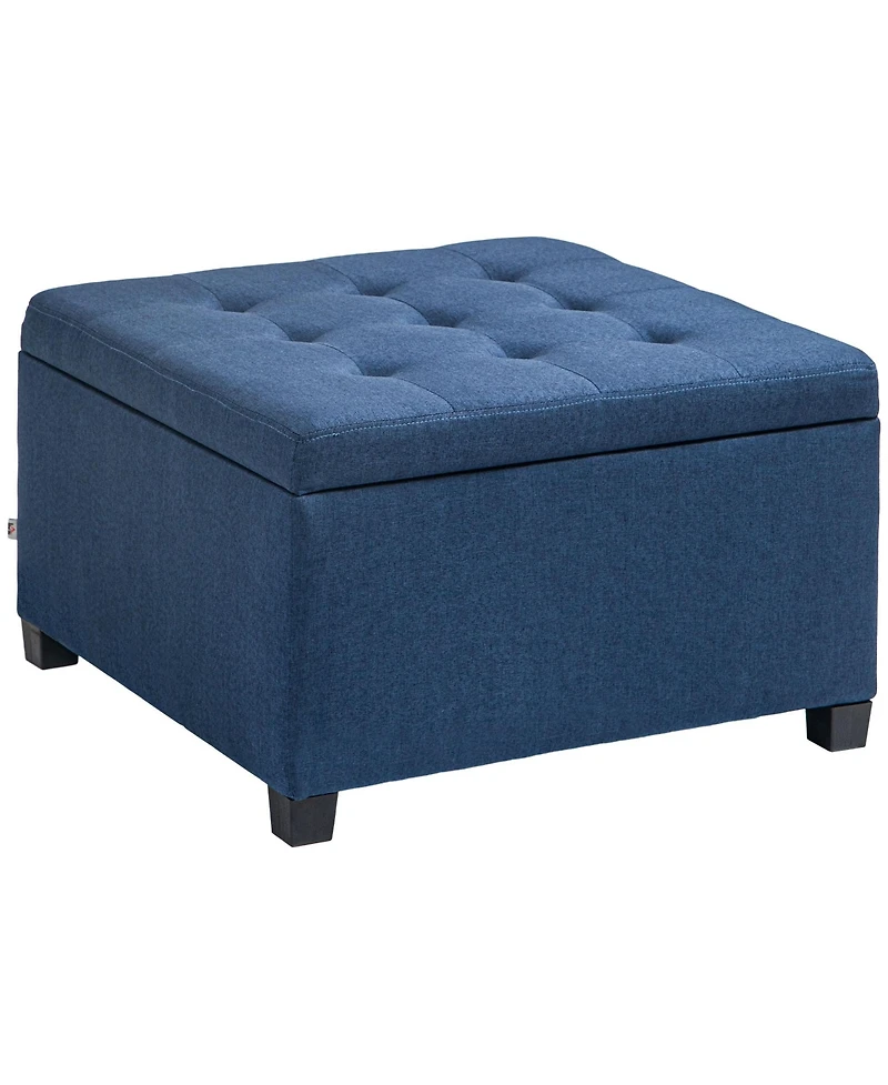 Homcom Fabric Tufted Storage Ottoman with Flip Top for Living Room Bedroom