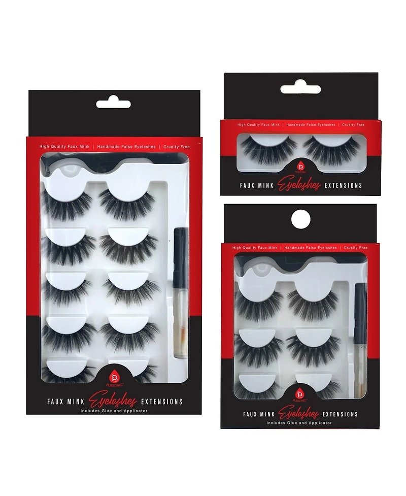 Pursonic Faux Mink Style False Eyelashes Extensions