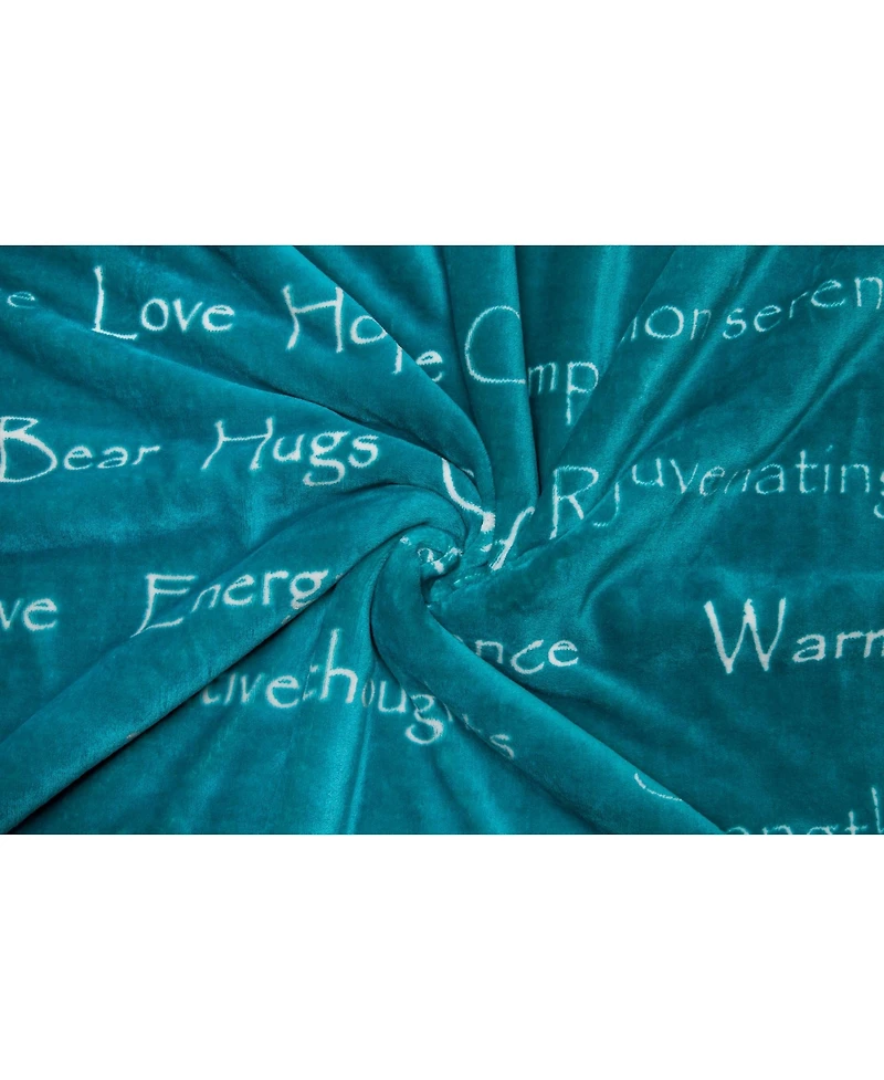 Chanasya Premium Sympathy Warm Hugs Gift Throw Blanket - for Positive Energy Love Support Comfort - Breast Cancer Chemo Get Well Purple Gift Blanket