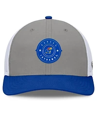 Top of the World Men's Gray/Royal Kansas Jayhawks Rob Trucker Adjustable Hat