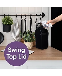 Superio Mini 1.25 Gallon Plastic Trash can with Swing Top Lid
