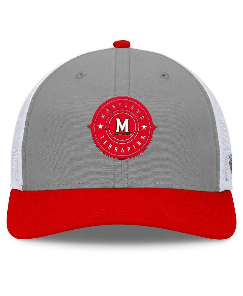 Top of the World Men's Gray/Red Maryland Terrapins Rob Trucker Adjustable Hat