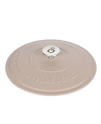 Crock Pot Artisan 7-Quart Round Dutch Oven - Matte Linen White W/ Gold Knob