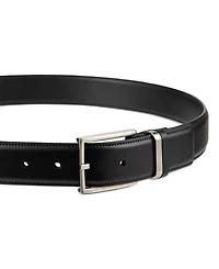 Alfani Men's Burnished Edge and Metal Loop Dress Belt, Created for Macy's