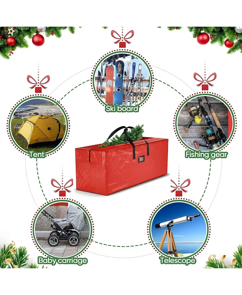 Cowin Christmas Tree Storage Bag Zippered with Carry Handles Fit up to 9 ft 65"x15"x30"