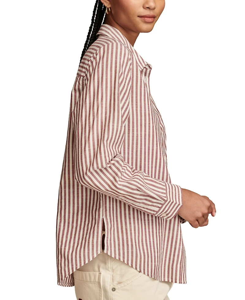 Lucky Brand Women's Boyfriend Button-Down Shirt