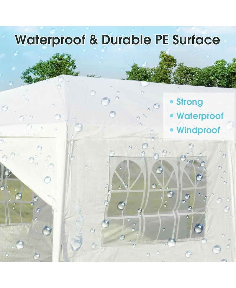 Givimo 10 x 30 Feet Outdoor Canopy Tent with 6 Removable Sidewalls and 2 Doorways