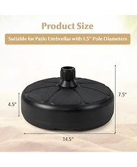 Givimo 27 lbs Fillable Round Umbrella Base Stand for Yard Garden Poolside