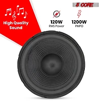 5 Core Subwoofer Speaker 12 Inch Car Subs 1200W Peak Pro Audio 4Ohm Replacement Subwoofers Para Carro - 1PC