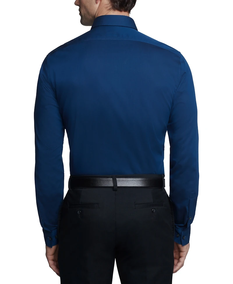 Calvin Klein Steel Men's Slim-Fit Non-Iron Herringbone Dress Shirt