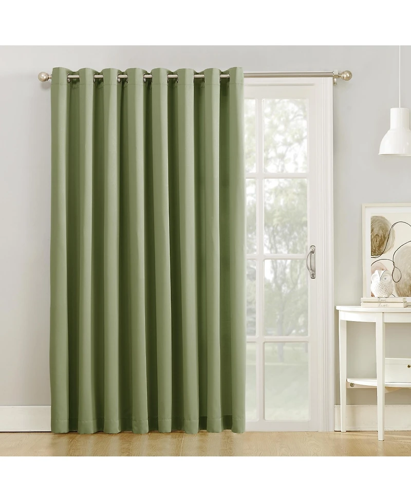 Sun Zero Grant Room Darkening Grommet Sliding Patio Door Curtain Panel