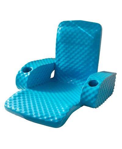 Trc Recreation Folding Baja Chair Swimming Pool Float Armchair, Marina Blue