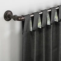 Clifford Heathered Texture Semi-Sheer Tab Top Curtain Panel