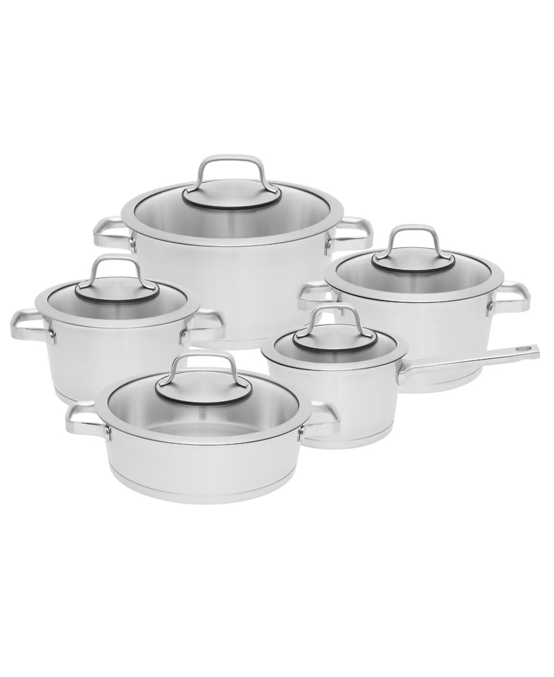BergHOFF Manhattan 10Pc 18/10 Stainless Steel Cookware Set