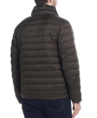 Weatherproof Men's Packable Neck Pillow Zip-Front Quilted Jacket