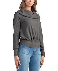 Bcx Juniors' Sueded Mini-Rib Long-Sleeve Sweater