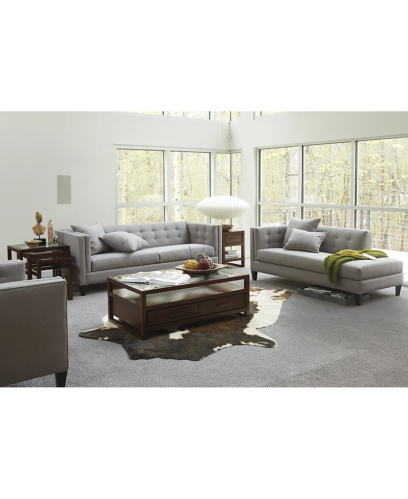 Closeout! Braylei 43" Fabric Armchair, Created for Macy's