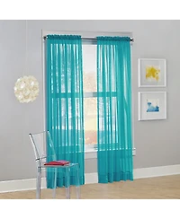 Calypso Sheer Voile Rod Pocket Curtain Panel