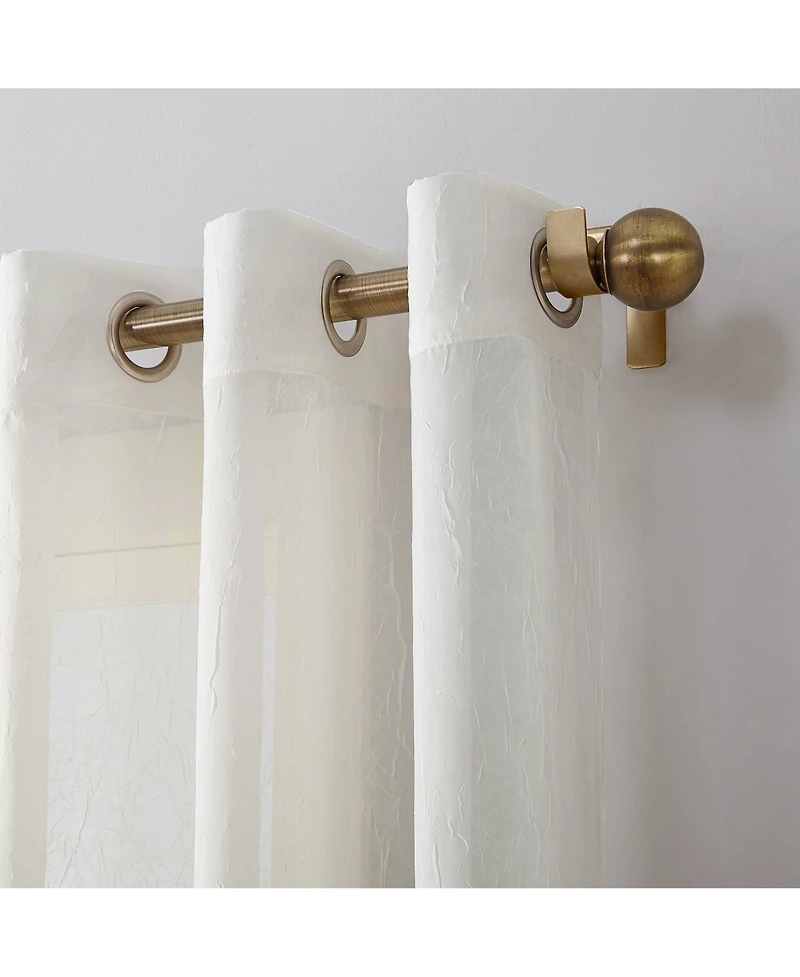 Crushed Sheer Voile Grommet Curtain Panel