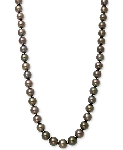 Belle de Mer Cultured Tahitian Pearl (8-11mm) Strand 17.5" Necklace in 14k White Gold