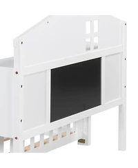 Versatile Floor Beds for Kids: Bookcases, Blackboards, & Storage