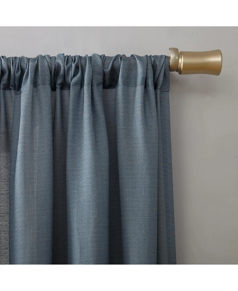 Amalfi Linen Blend Textured Semi-Sheer Rod Pocket Curtain Panel