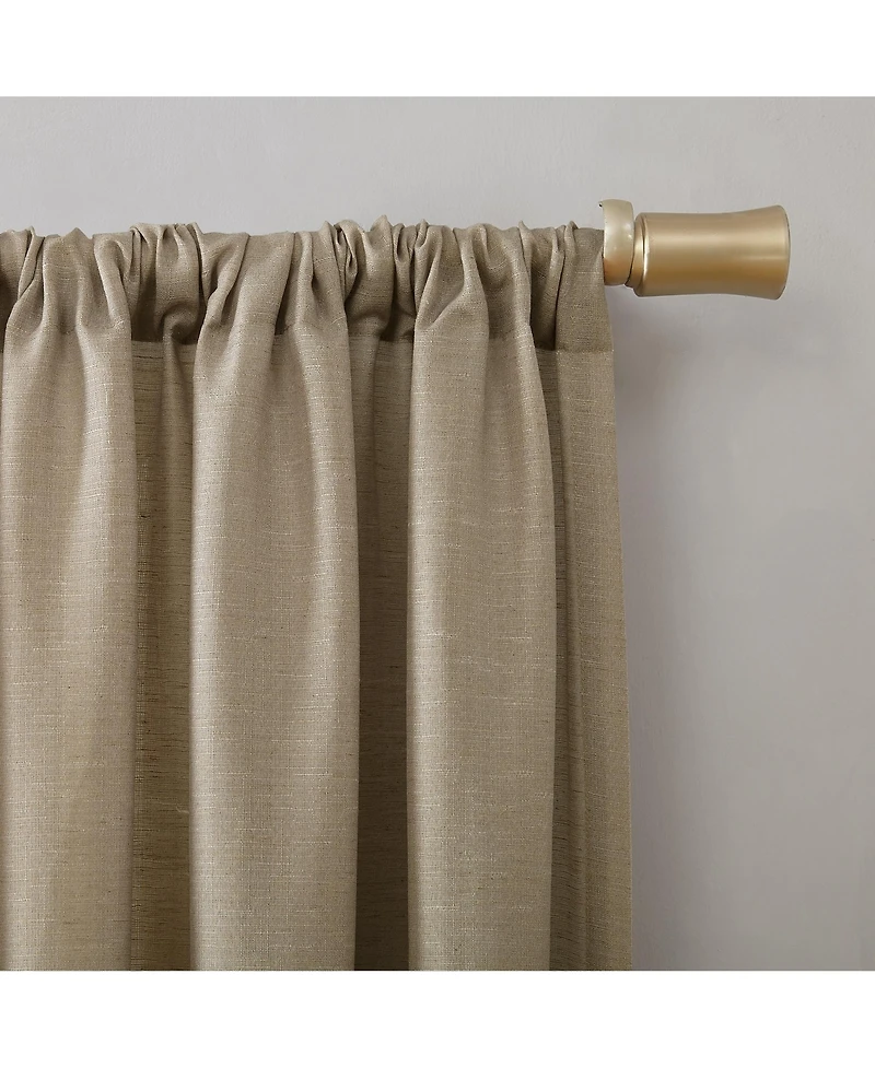 Amalfi Linen Blend Textured Semi-Sheer Rod Pocket Curtain Panel
