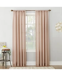 Amalfi Linen Blend Textured Semi-Sheer Rod Pocket Curtain Panel