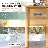 54Qt. Wooden Patio Beverage Cooler