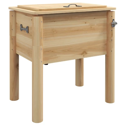 54Qt. Wooden Patio Beverage Cooler