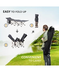 Folding Camping Cot for Adults: Portable Outdoor Sleeping Bed