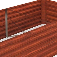Galvanized Raised Garden Bed - 6' x 3' x 2' Planter, Dark Brown