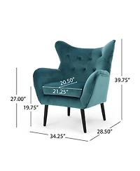 Streamdale Alyssa Mid-Century Velvet Arm Chair Comfort And Glamour One