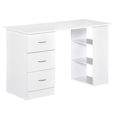 47" Modern Home Office Desk with Bookcase and Storage