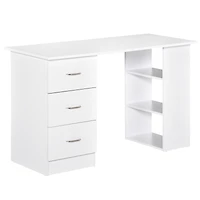 47" Modern Home Office Desk with Bookcase and Storage