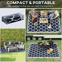 Portable Outdoor Rug: Waterproof Straw, 9'x 18' with Carry Bag