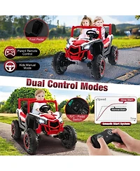2-Seater Kids Ride on Utv with 2.4G Remote Control for over 3 Years Old Children-Red
