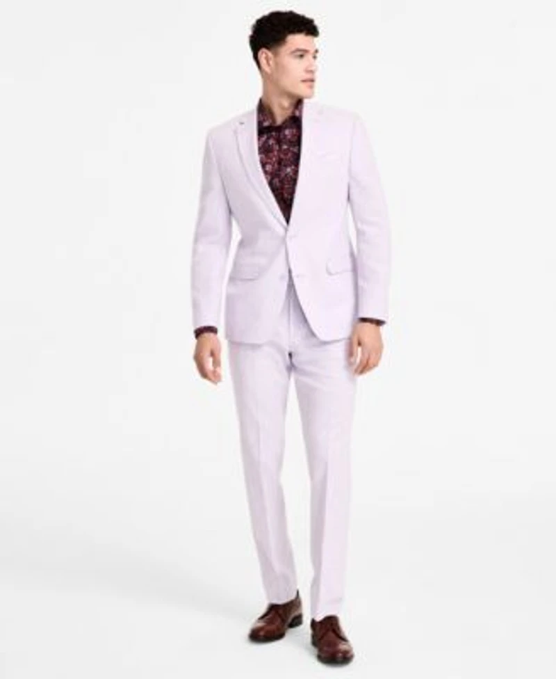 Bar Iii Mens Slim Fit Linen Suit Separates Exclusively At Macys