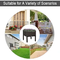 Elevated Self-Watering Raised Garden Bed for Plants & Veggies