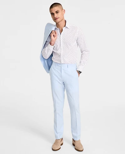 Bar Iii Men's Slim-Fit Linen Suit Pants, Exclusively at Macy's