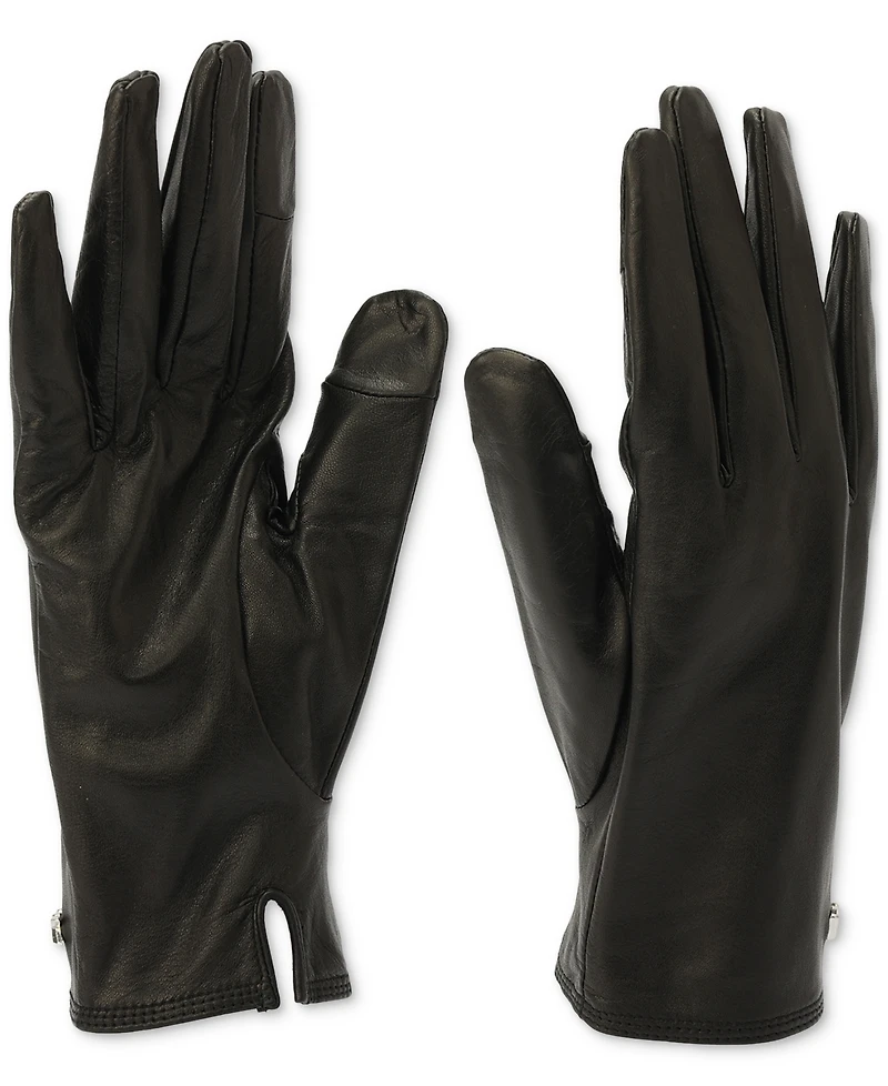 Michael Kors Women's Smooth Leather Gloves