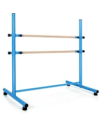 Vebreda 47 Inch Double Ballet Barre with Anti-Slip Footpads-Blue