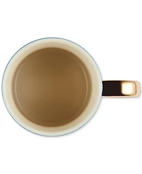 Le Creuset Stoneware Mug with Gold Metallic Handle, 14 oz.