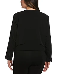Rafaella Plus Cropped Angled Open Blazer