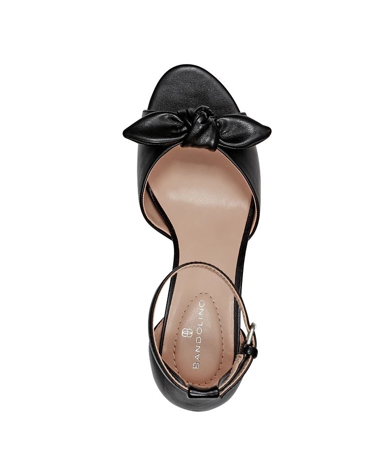 Bandolino Women's Andora Bow Kitten Heel Sandals