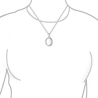 Bling Jewelry Petite Simple Plain Flat Oval Photo Lockets That Hold Pictures Silver Locket Necklace Pendant Large